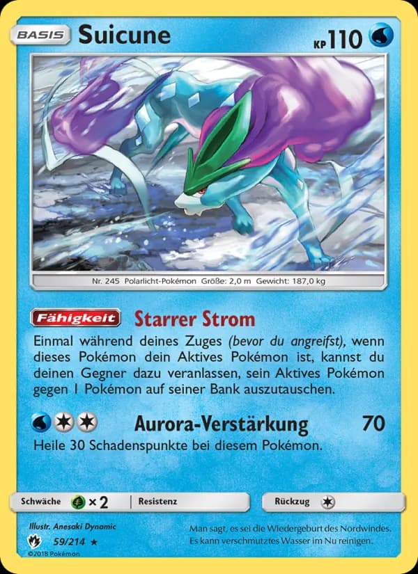 Suicune card in German