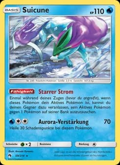Suicune card in German