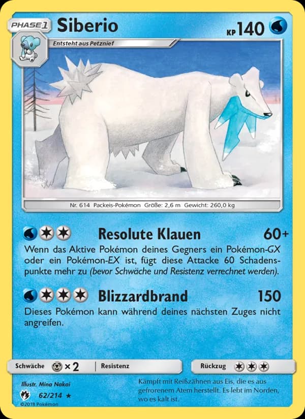 Siberio card in German