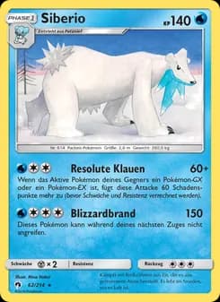 Siberio card in German
