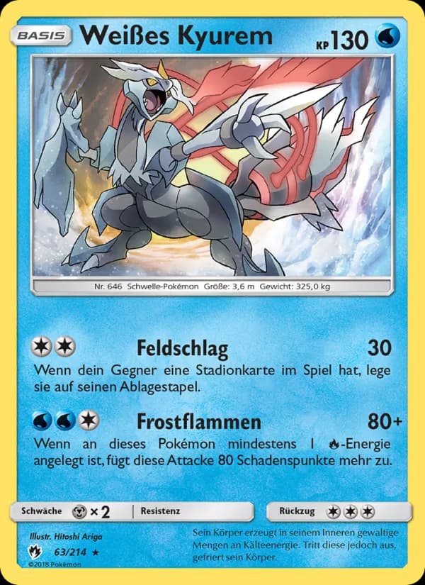 Weißes Kyurem card in German