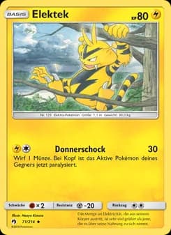 Elektek card in German