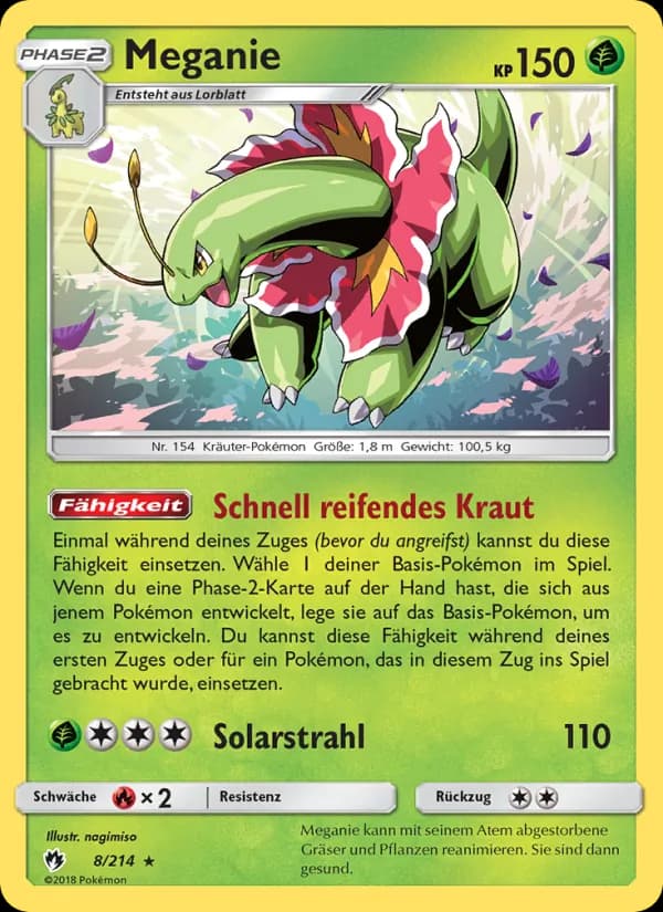 Meganie card in German