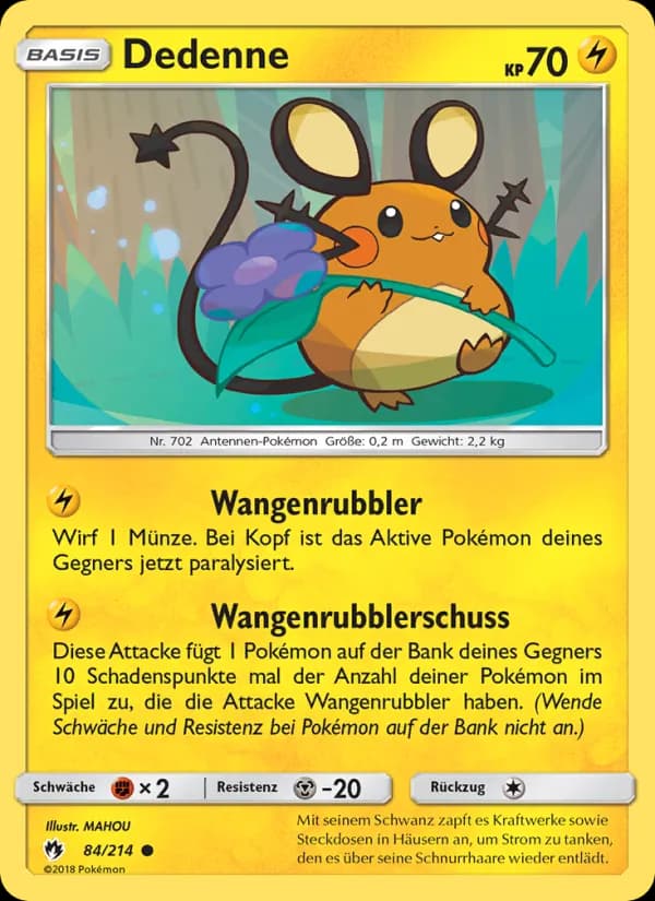Dedenne card in German
