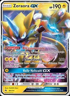Zeraora GX card in German