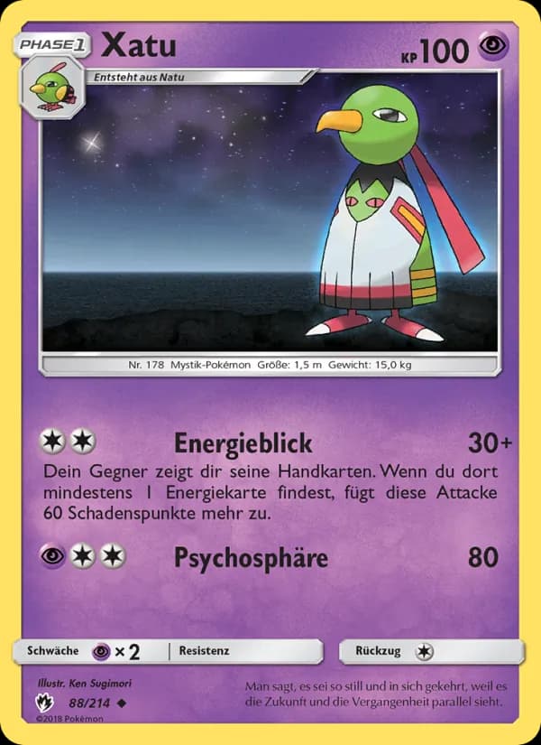 Xatu card in German