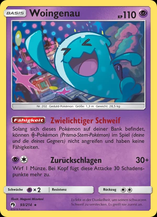 Woingenau card in German