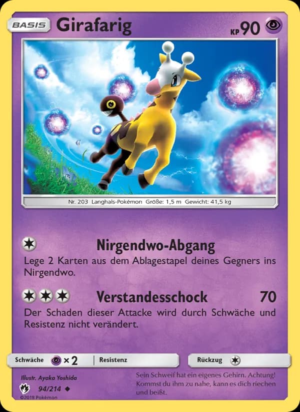 Girafarig card in German