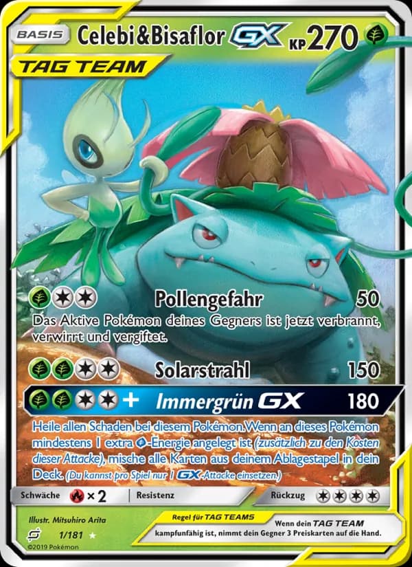 Celebi & Bisaflor GX card in German