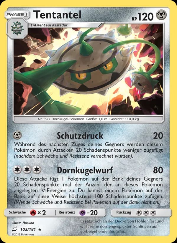 Tentantel card in German