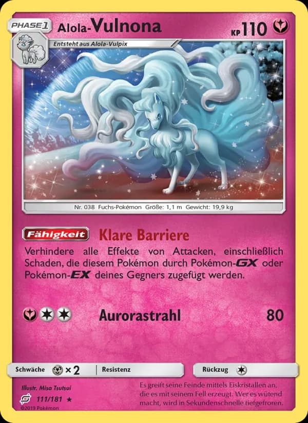 Alola Vulnona card in German