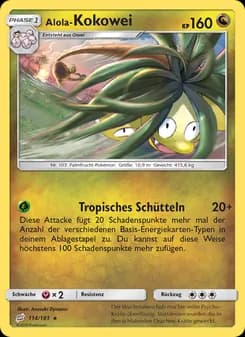 Alola-Kokowei card in German