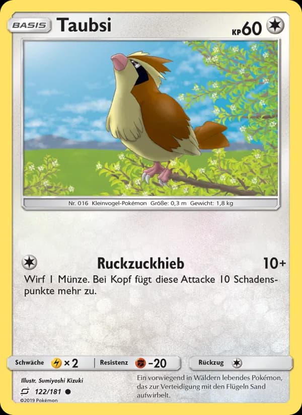 Taubsi card in German