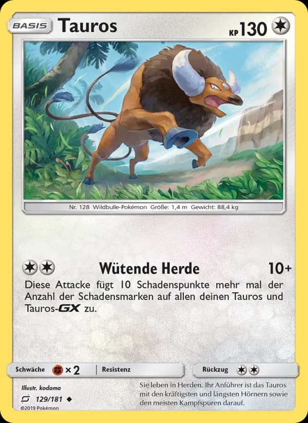 Tauros card in German