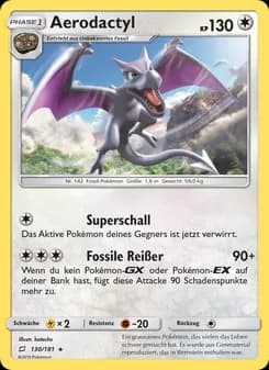Aerodactyl card in German