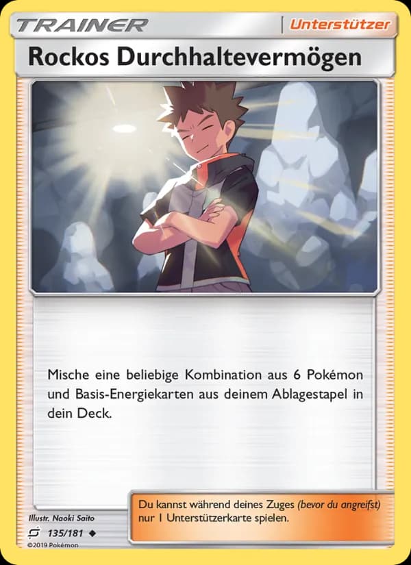 Rockos Durchhaltevermögen card in German