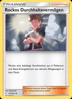 Rockos Durchhaltevermögen card in German