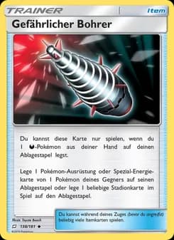 Gefährlicher Bohrer card in German