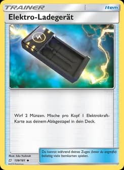 Elektro-Ladegerät card in German