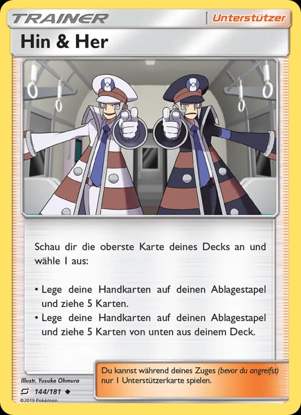 Hin & Her card in German