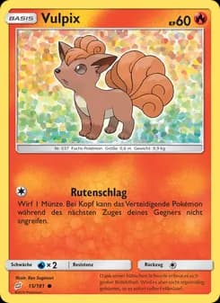 Vulpix card in German