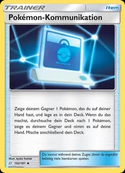 Pokémon-Kommunikation card in German
