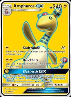 Ampharos GX card in German