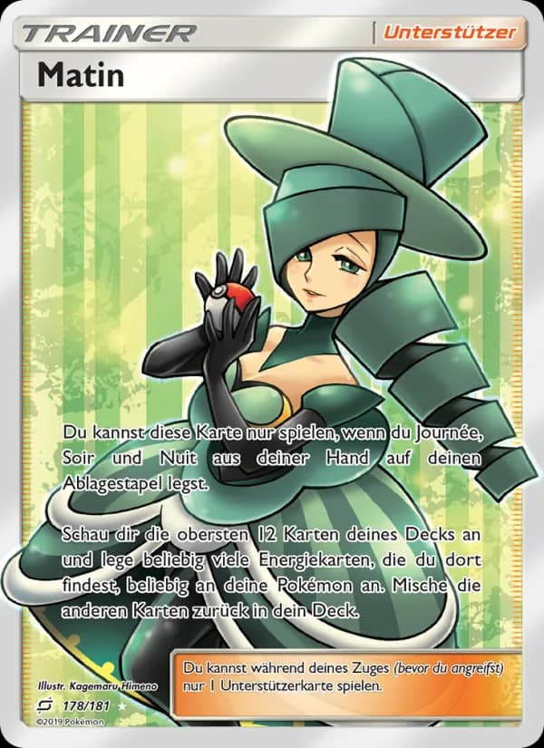 Matin card in German