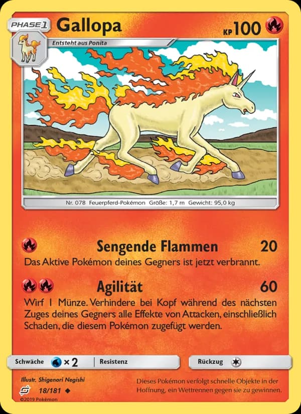 Gallopa card in German