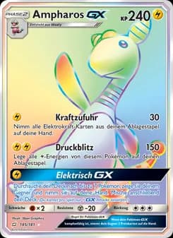 Ampharos GX card in German