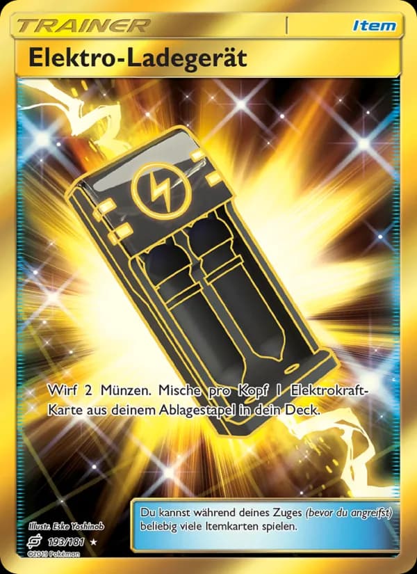 Elektro-Ladegerät card in German