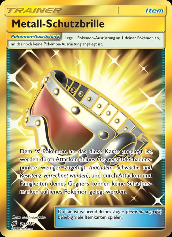 Metall-Schutzbrille card in German