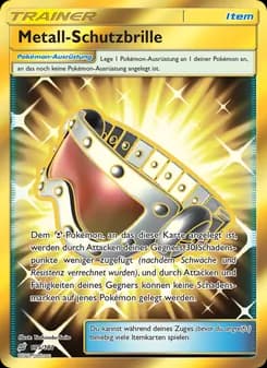 Metall-Schutzbrille card in German