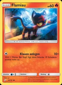 Flamiau card in German