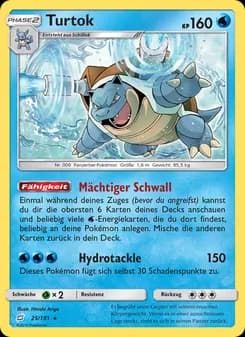 Turtok card in German