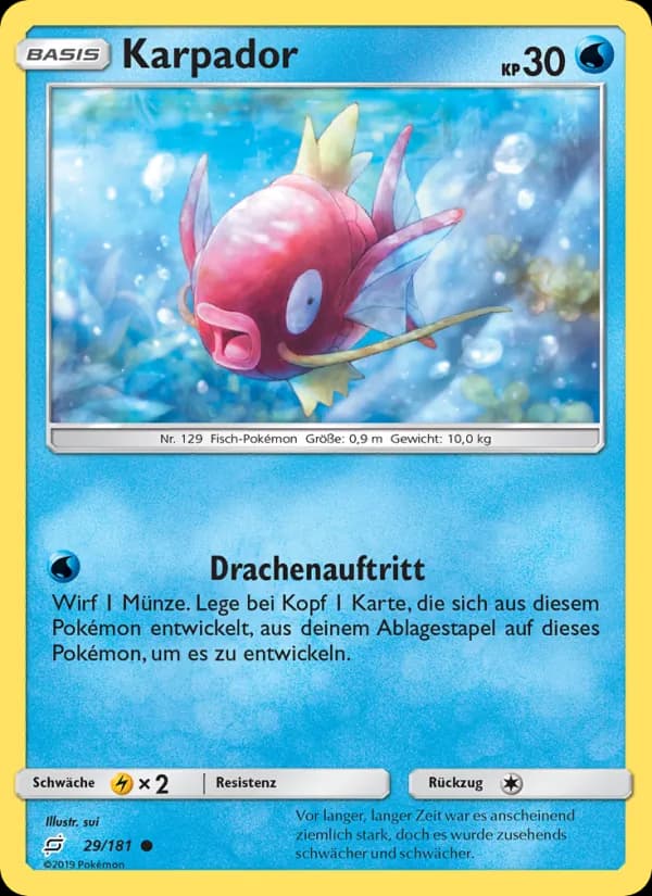 Karpador card in German