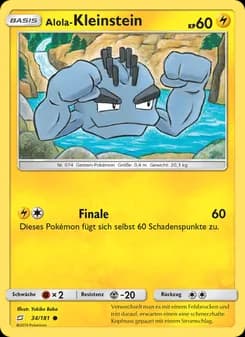 Alola-Kleinstein card in German