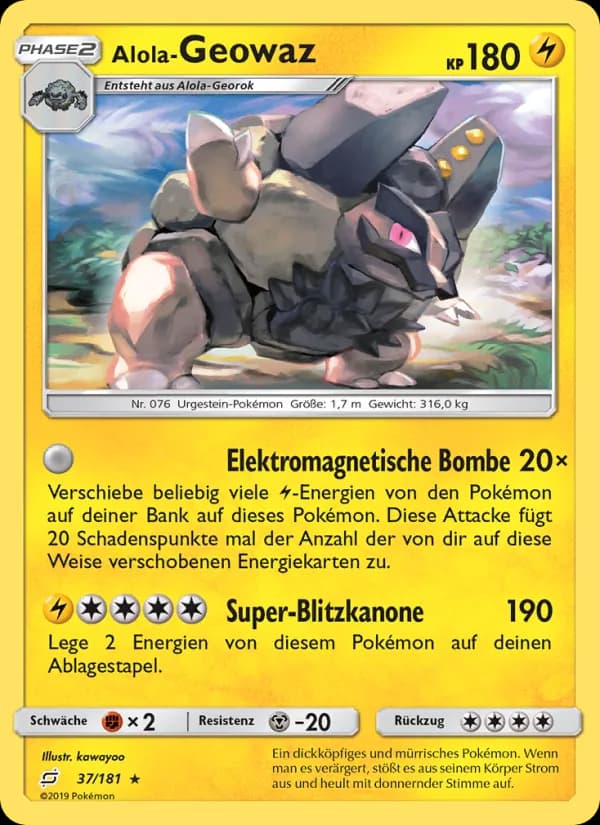 Alola-Geowaz card in German