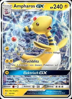 Ampharos GX card in German