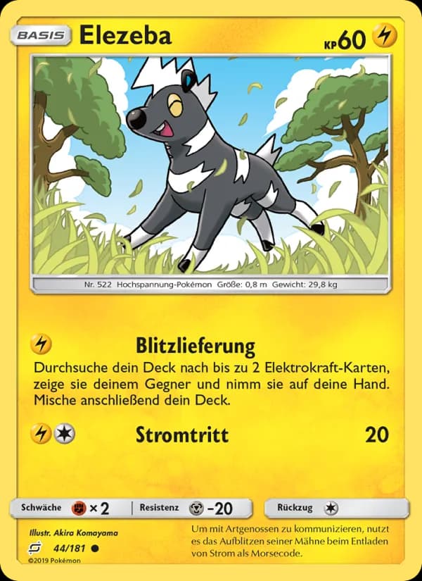 Elezeba card in German