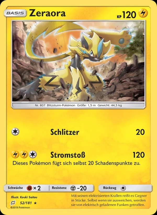 Zeraora card in German