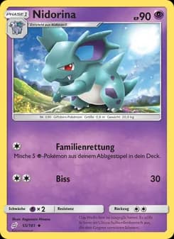 Nidorina card in German