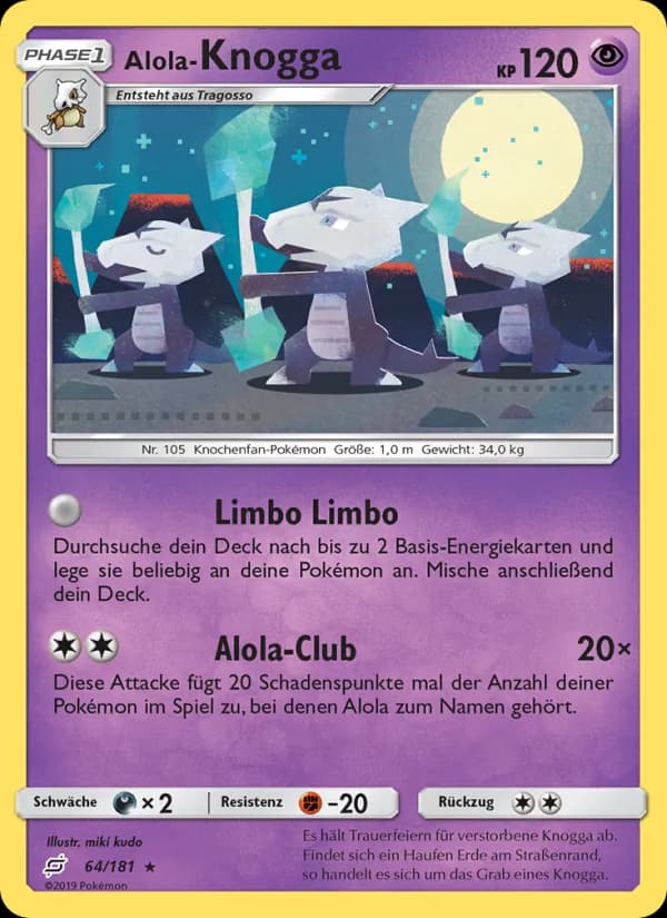 Alola-Knogga card in German
