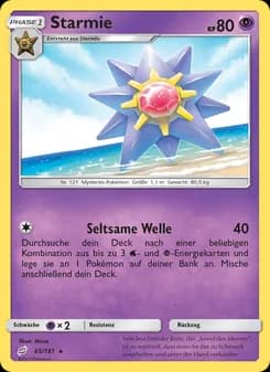 Starmie card in German