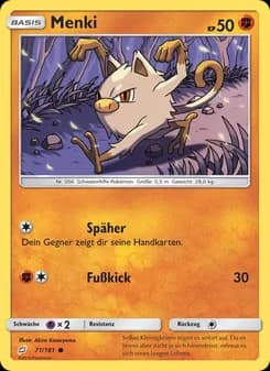Menki card in German