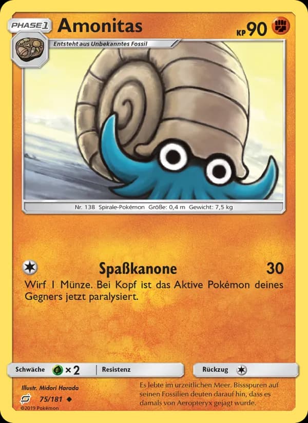 Amonitas card in German