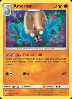 Amoroso card in German