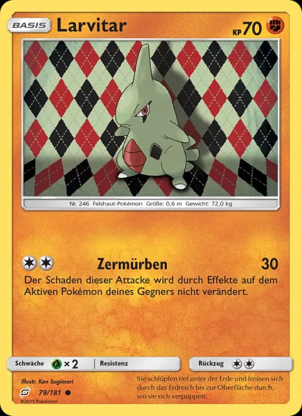 Larvitar card in German