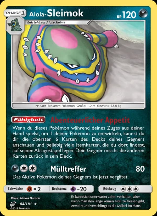 Alola-Sleimok card in German