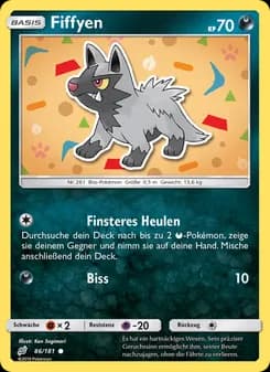 Fiffyen card in German